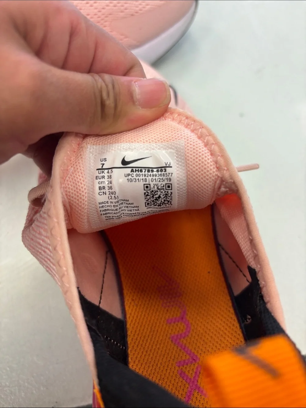 Nike Women’s Pink & Orange Low-Top Sneakers
